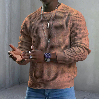 Men's Premium Crewneck Sweater – Soft Classic Long Sleeve Pullover with Ribbed Trim